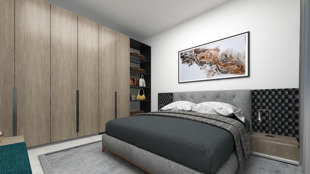 The Kharis bedroom with fitted wardrobes